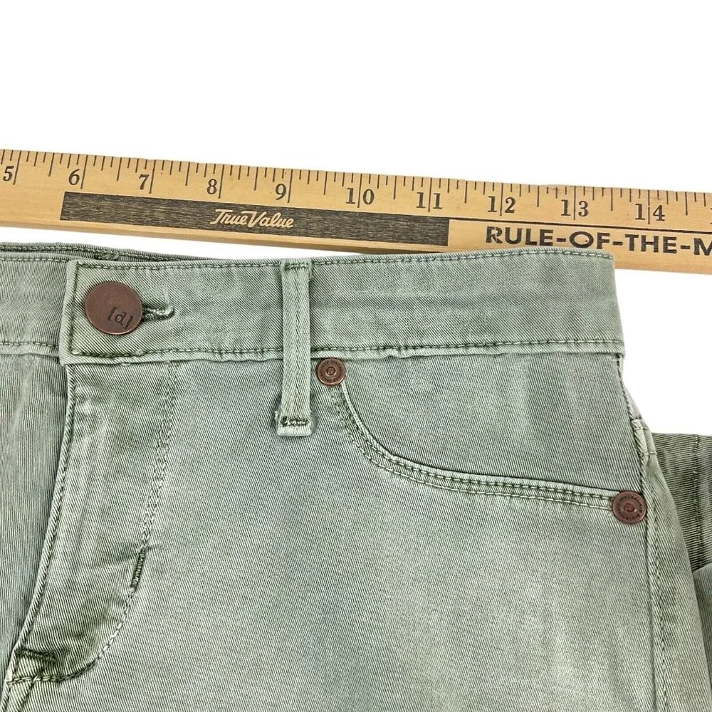 Democracy Los Angeles Jeans Women's 26 Green Luxe Skinny Crop Stretch $84 Nwt - Picture 10 of 13